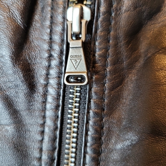 Guess Los Angeles Small soft leather black coat - Picture 15 of 16